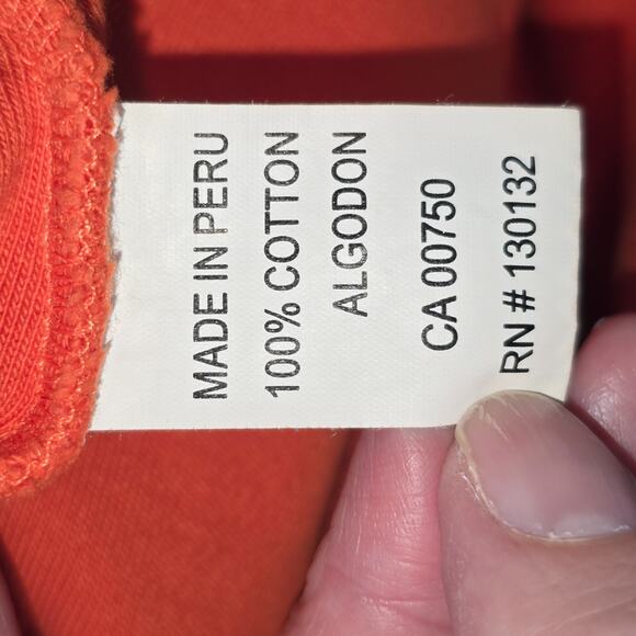 Bobby Jones Pullover Orange Golf 1/4 Zip Long Sleeve Sweatshirt Mens Size L - Picture 8 of 8